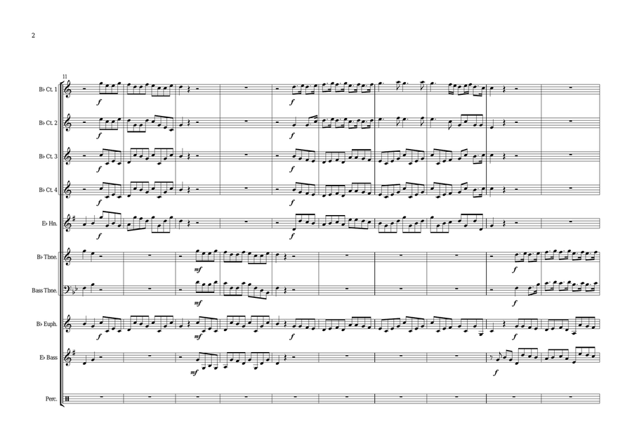 Water Music Suite No. 2 HWV349 Brass Ensemble scores gallery preview page 4
