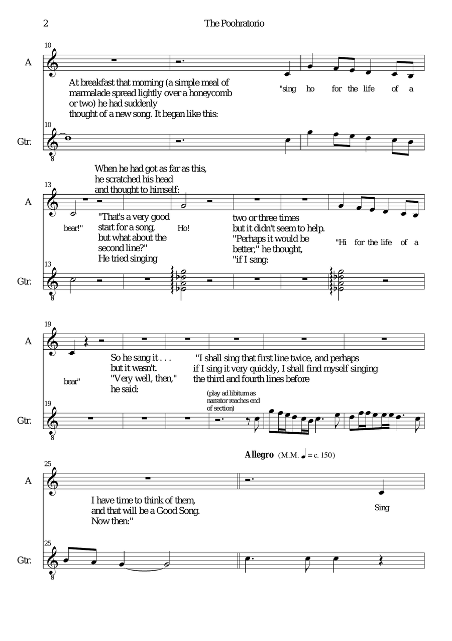 The Poohratorio (Winnie the Pooh - the Expotition to the North Pole) Piano, Vocal scores gallery preview page 2
