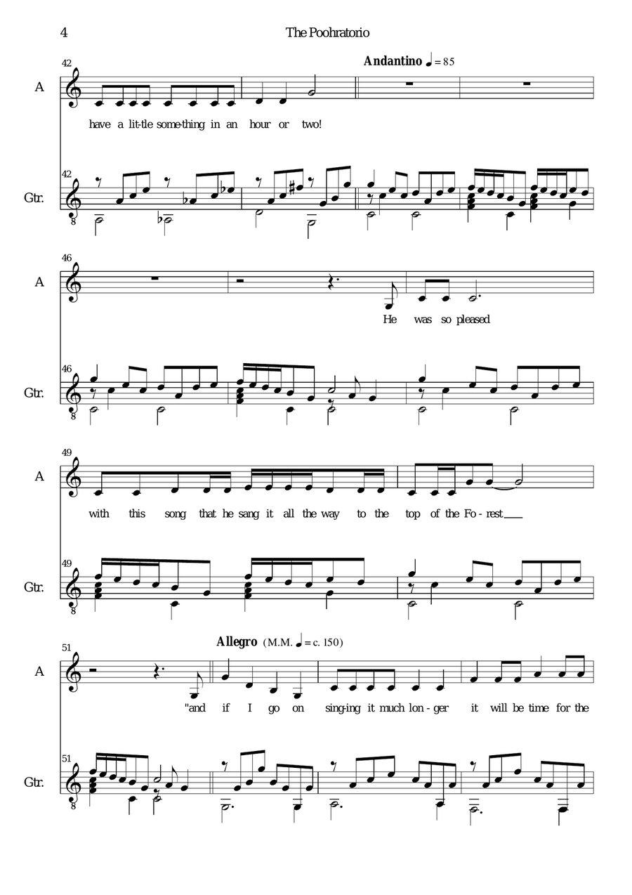 The Poohratorio (Winnie the Pooh - the Expotition to the North Pole) Piano, Vocal scores gallery preview page 4