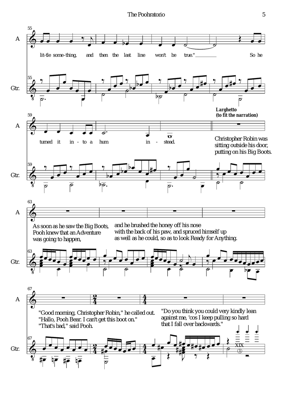 The Poohratorio (Winnie the Pooh - the Expotition to the North Pole) Piano, Vocal scores gallery preview page 5