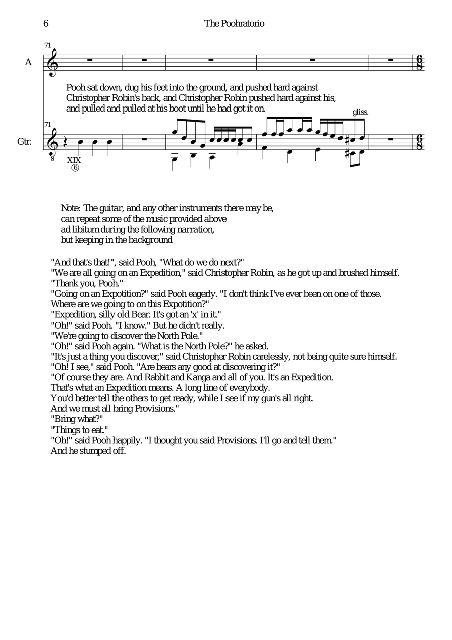 The Poohratorio (Winnie the Pooh - the Expotition to the North Pole) Piano, Vocal scores gallery preview page 6