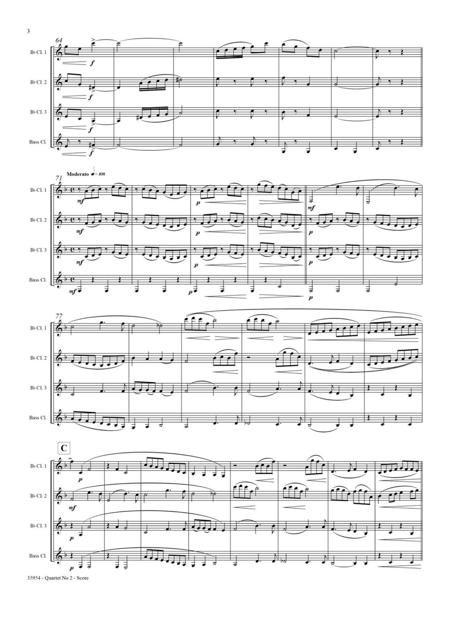 JEUX - CLARINET QUARTET JEUX - CLARINET QUARTET Clarinet Quartet scores gallery preview page 4