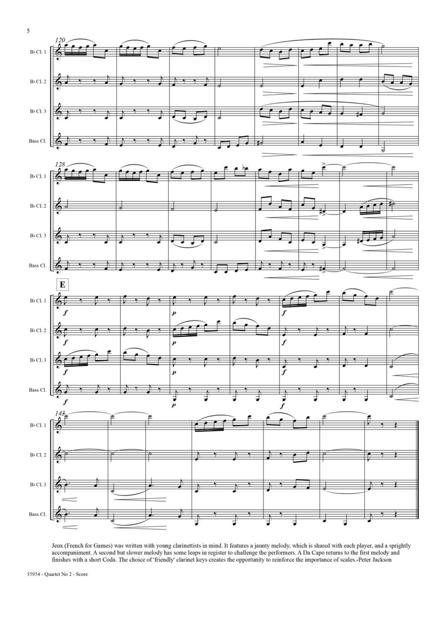 JEUX - CLARINET QUARTET JEUX - CLARINET QUARTET Clarinet Quartet scores gallery preview page 6