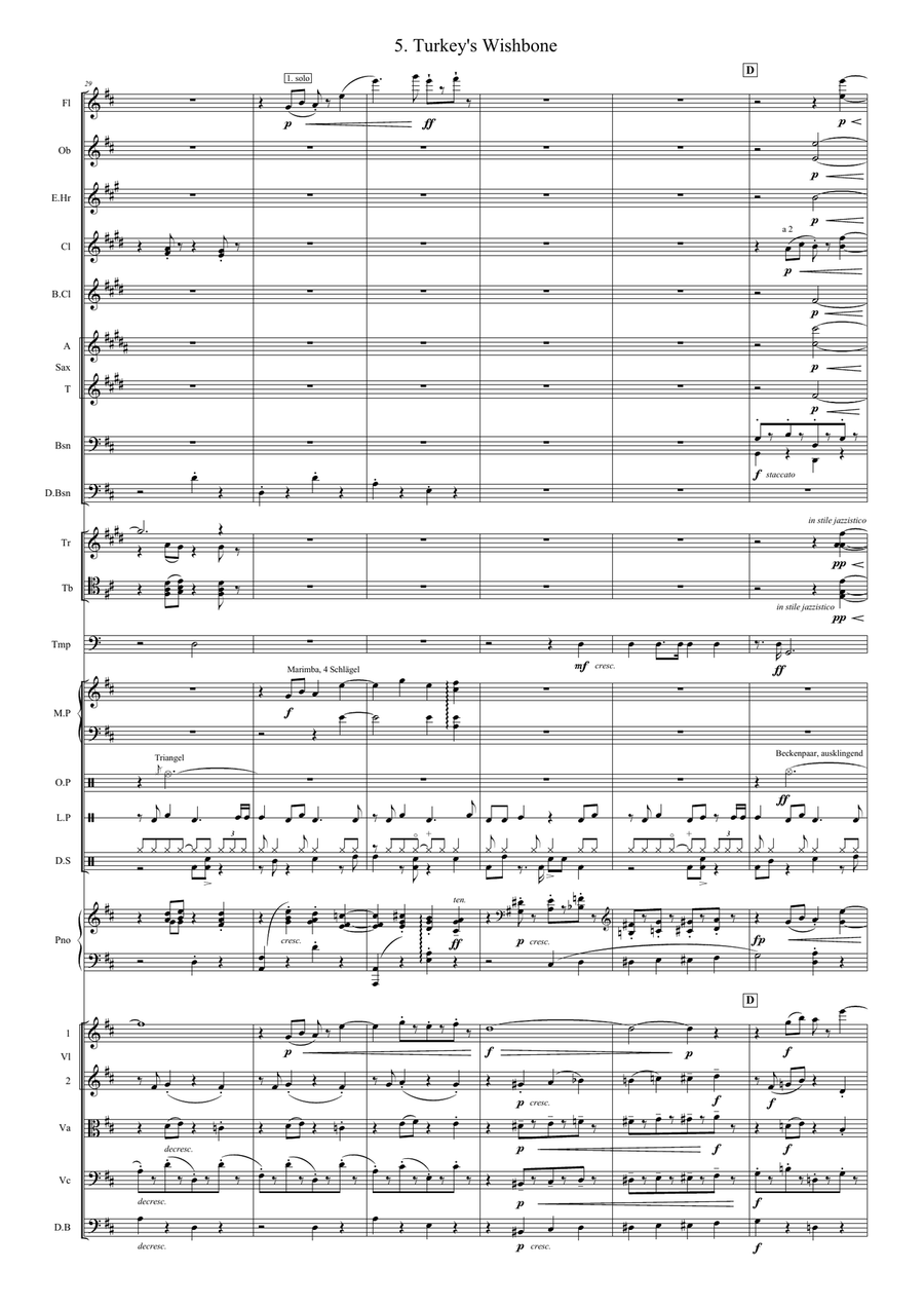 Turkey's Wishbone Turkey's Wishbone Full Orchestra scores gallery preview page 6