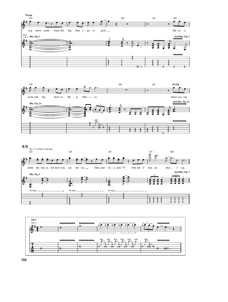 Mas Tequila Mas Tequila Acoustic Guitar scores gallery preview page 3