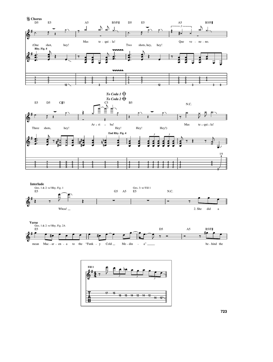 Mas Tequila Mas Tequila Acoustic Guitar scores gallery preview page 4