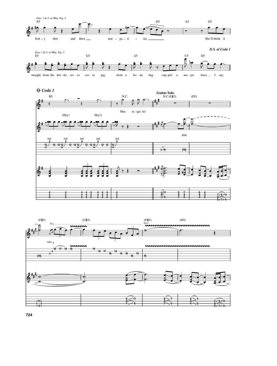 Mas Tequila Mas Tequila Acoustic Guitar scores gallery preview page 5