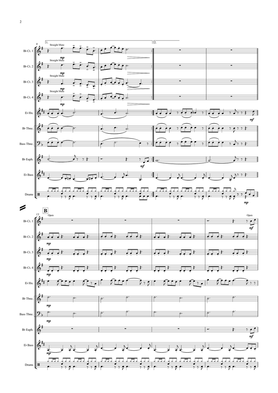 What A Wonderful World Brass Ensemble scores gallery preview page 2