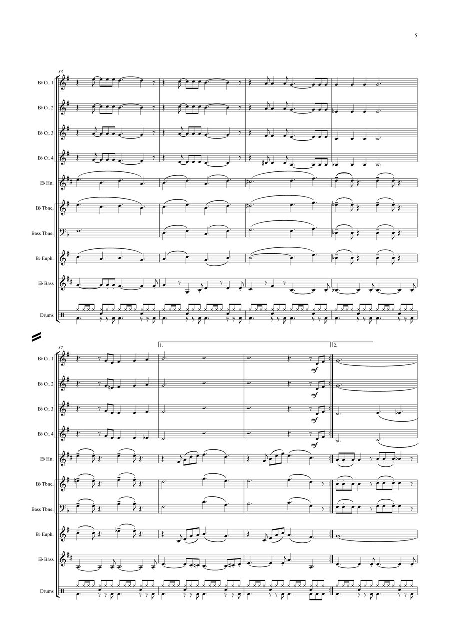 What A Wonderful World Brass Ensemble scores gallery preview page 5