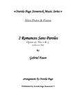 2Romances Sans Paroles, Op. 17, No. 1 & 3