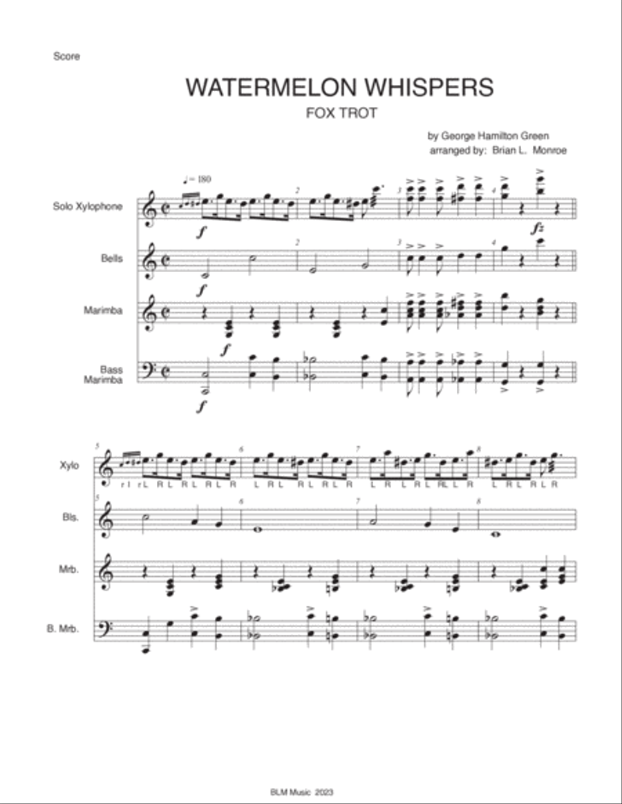 Watermelon Whispers Marimba scores gallery preview page 2