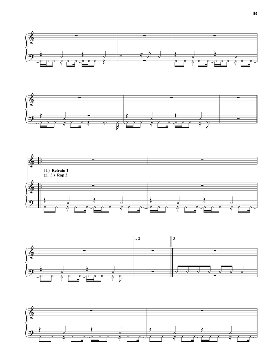 Three MC's And One DJ Three MC's And One DJ Piano, Vocal, Guitar scores gallery preview page 2
