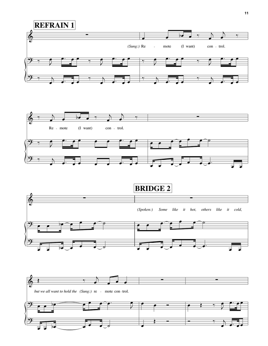 Remote Control Remote Control Piano, Vocal, Guitar scores gallery preview page 2