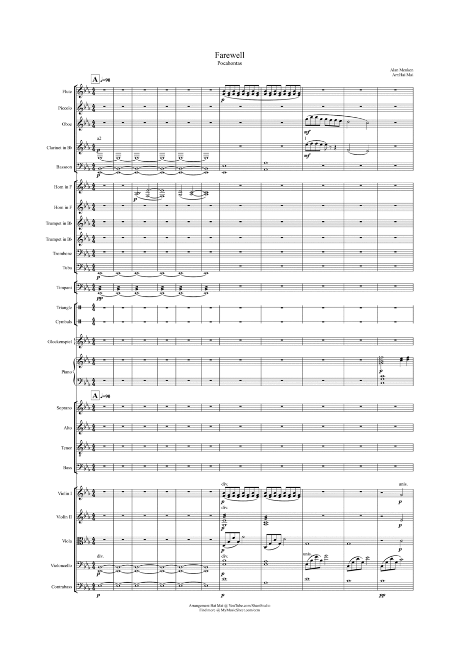Farewell Full Orchestra scores gallery preview page 1