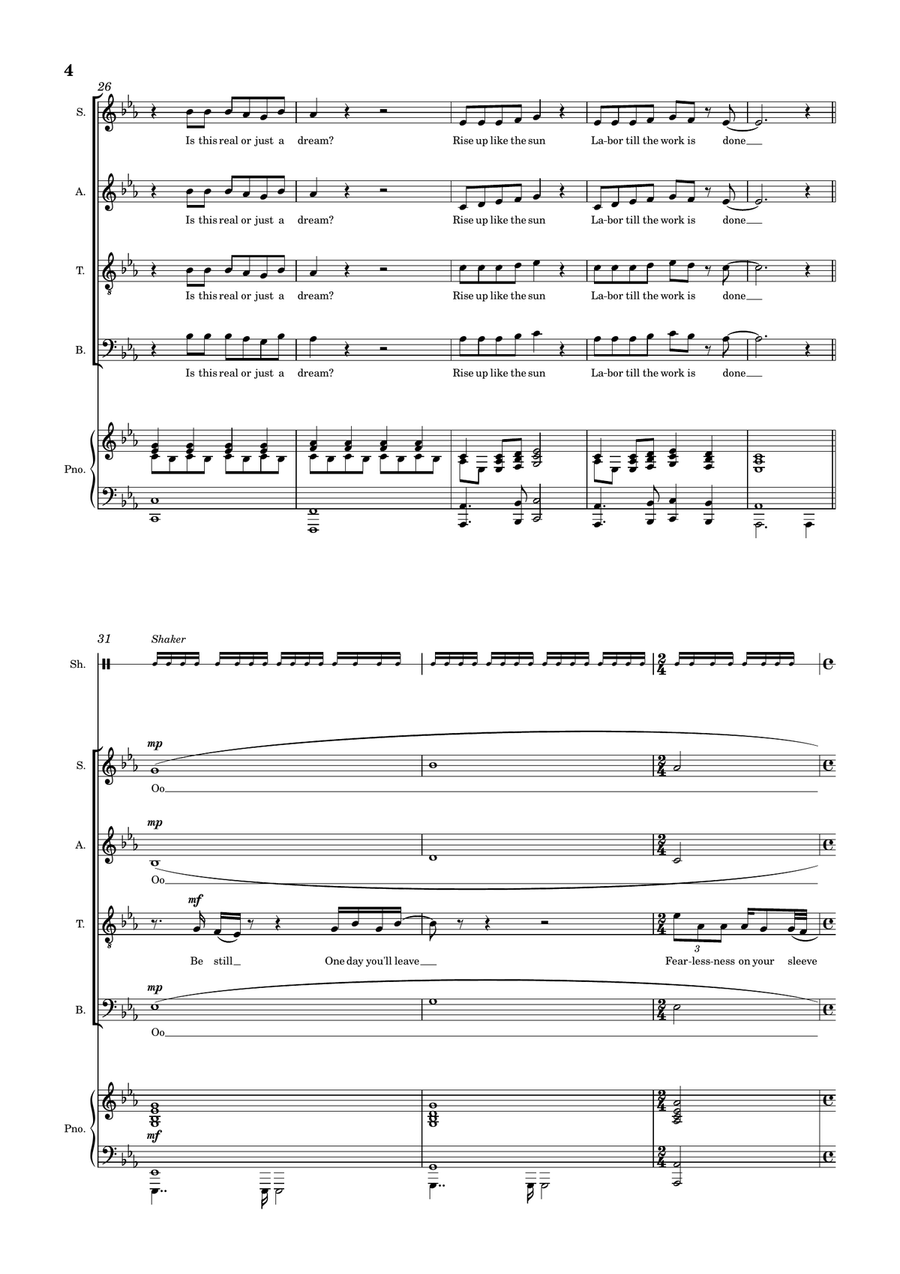 Be Still Be Still 4-Part scores gallery preview page 4