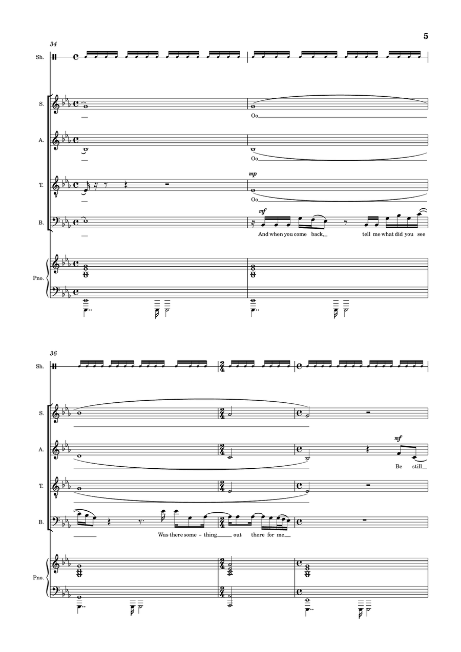 Be Still Be Still 4-Part scores gallery preview page 5