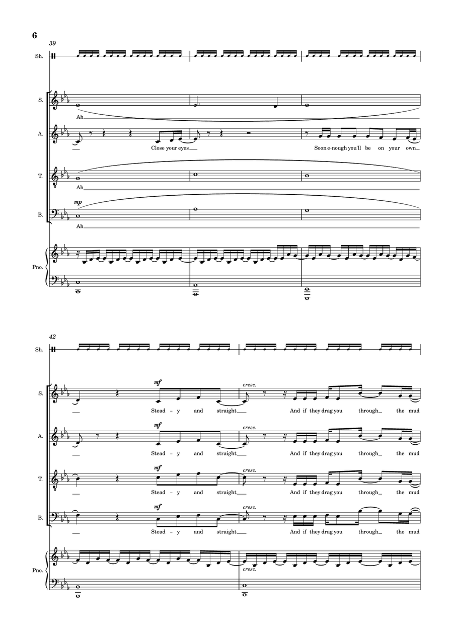 Be Still Be Still 4-Part scores gallery preview page 6