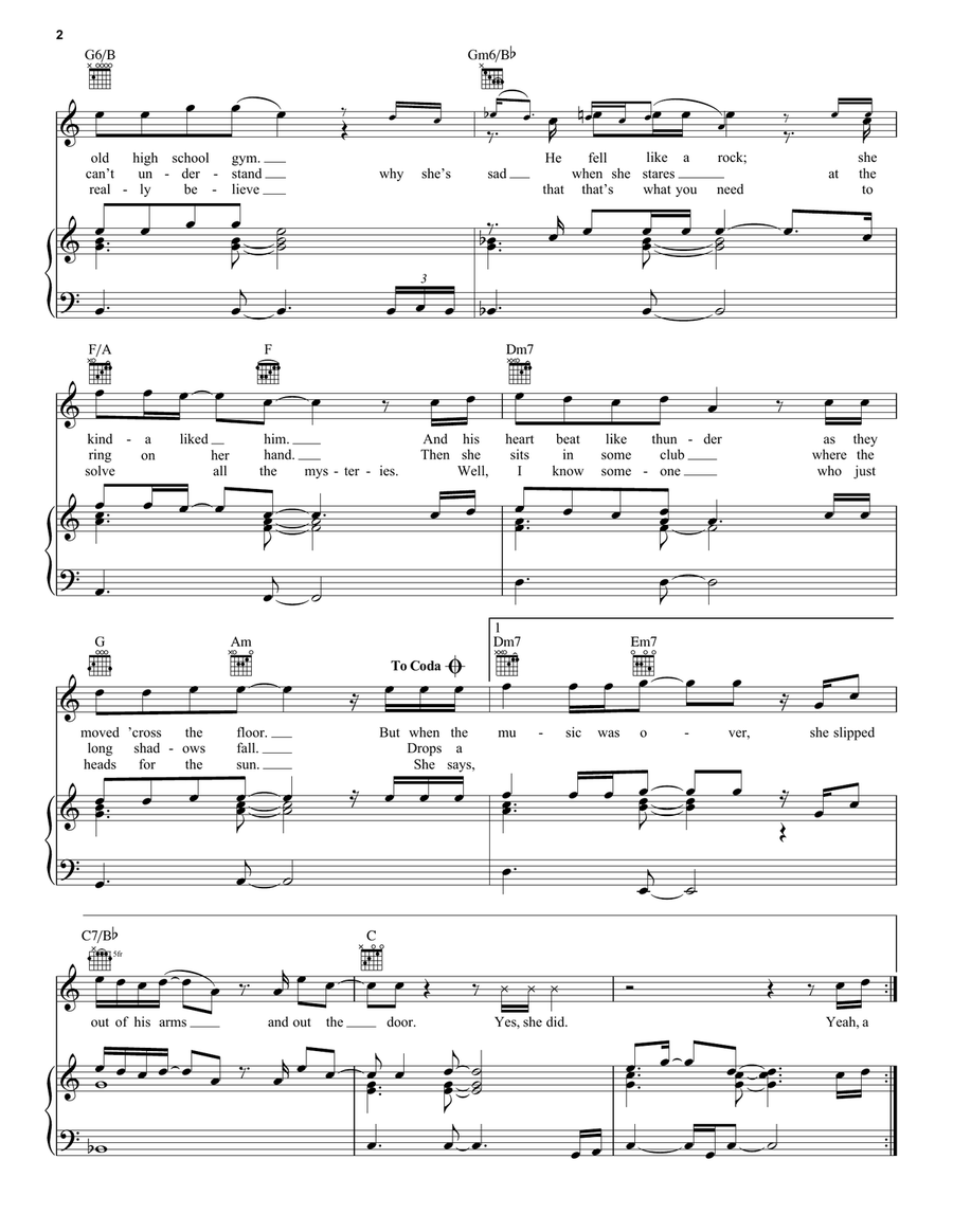 So Close So Close Piano, Vocal, Guitar scores gallery preview page 2