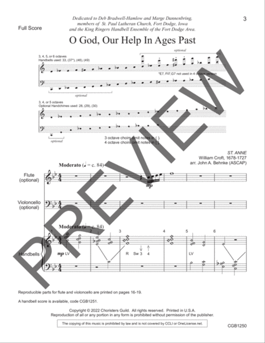 O God, Our Help in Ages Past (Full Score) 5-Octaves scores gallery preview page 2