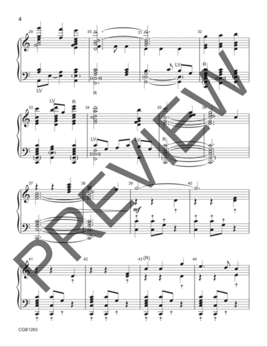 Praise to the Lord, the Almighty (3, 4 or 5 octaves) 5-Octaves scores gallery preview page 4