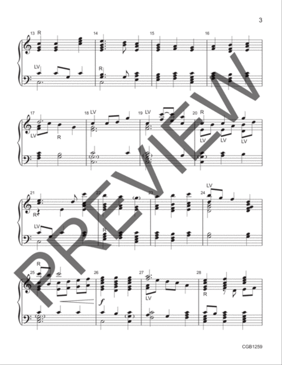 Praise to the Lord, the Almighty (2 or 3 octaves) 3-Octaves scores gallery preview page 3