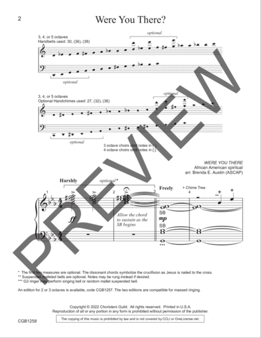 Were You There? (3, 4 or 5 octaves) 5-Octaves scores gallery preview page 2