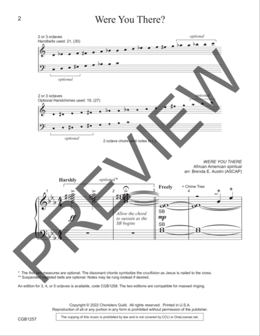 Were You There? (2 or 3 octaves) 3-Octaves scores gallery preview page 2