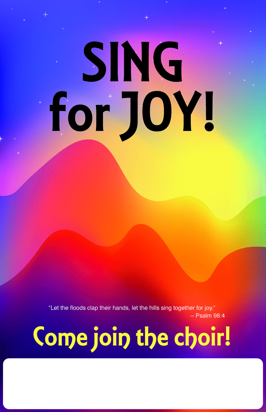 Sing for Joy! Poster Sing for Joy! Poster Posters & Prints scores gallery preview page 1