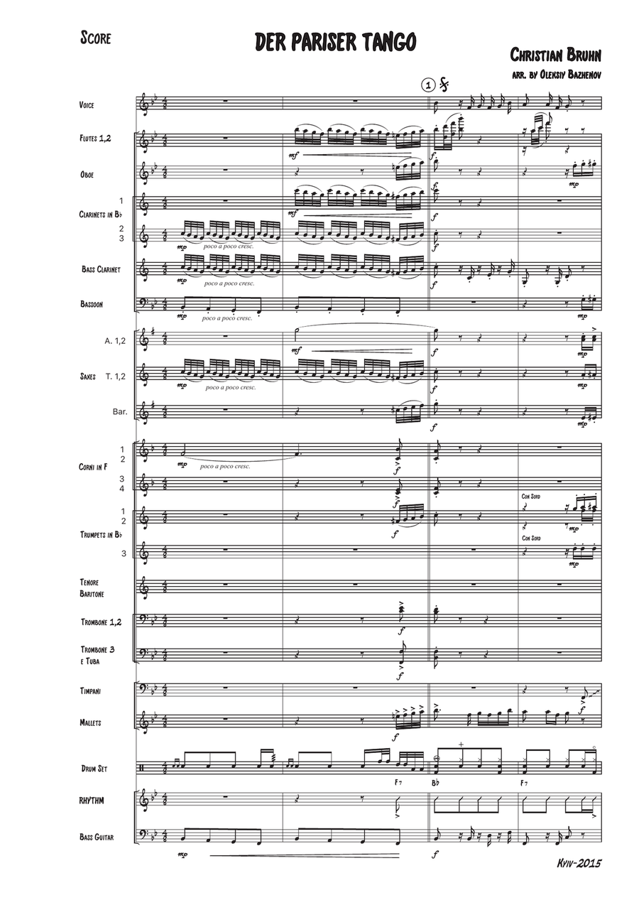 Der Pariser Tango (Score and Parts) Concert Band scores gallery preview page 2