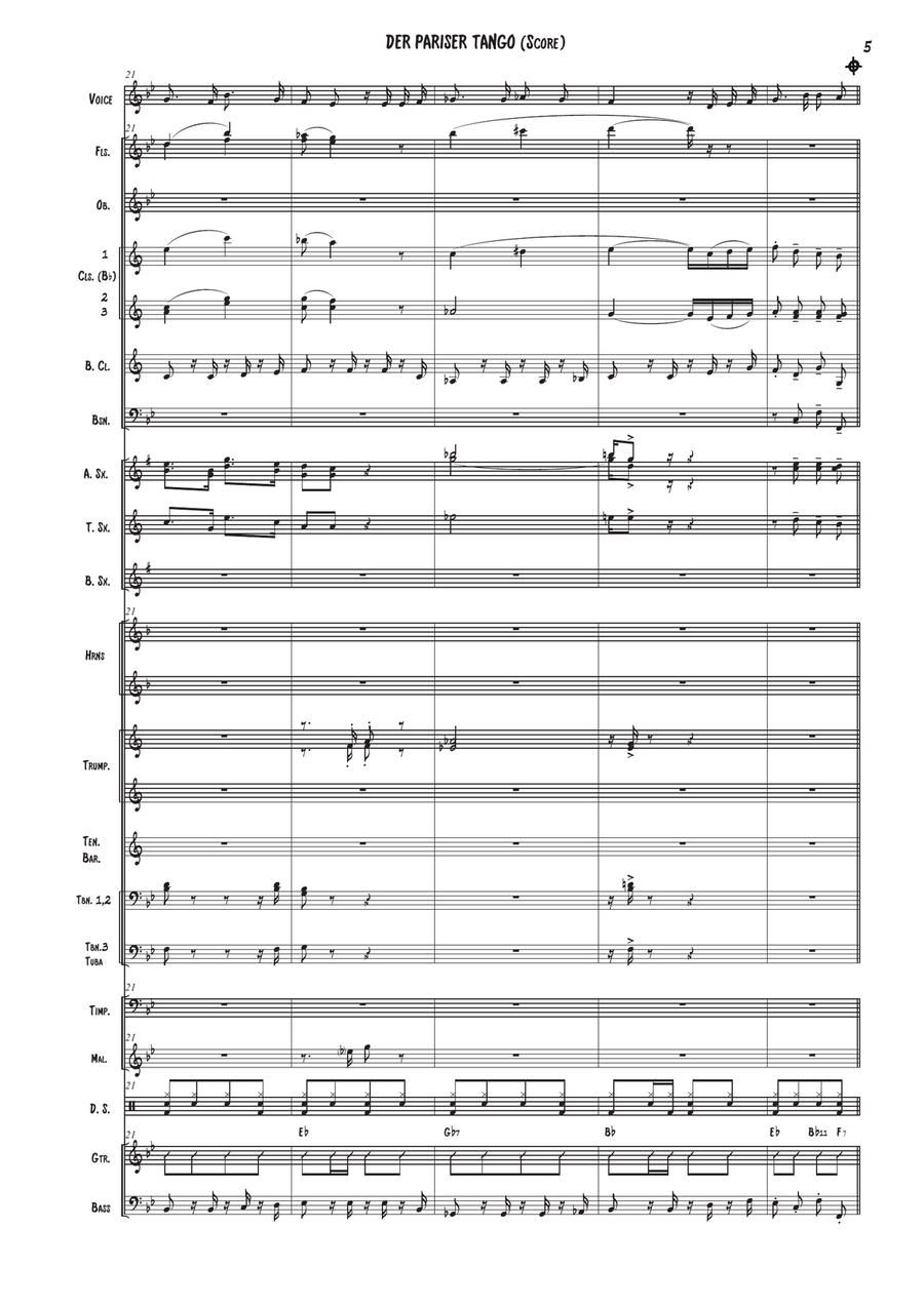 Der Pariser Tango (Score and Parts) Concert Band scores gallery preview page 6