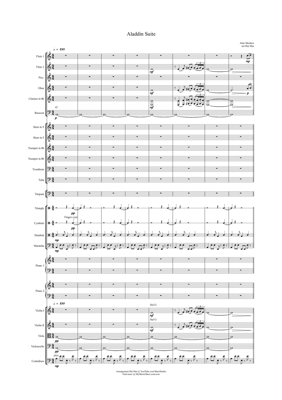 Arabian Nights Full Orchestra scores gallery preview page 1