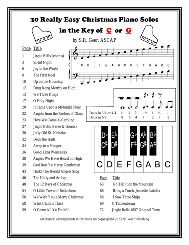 30 Really Easy Christmas Piano Solos