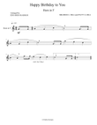 Happy Birthday to You (For French Horn in F with Piano accompaniment and Chords)