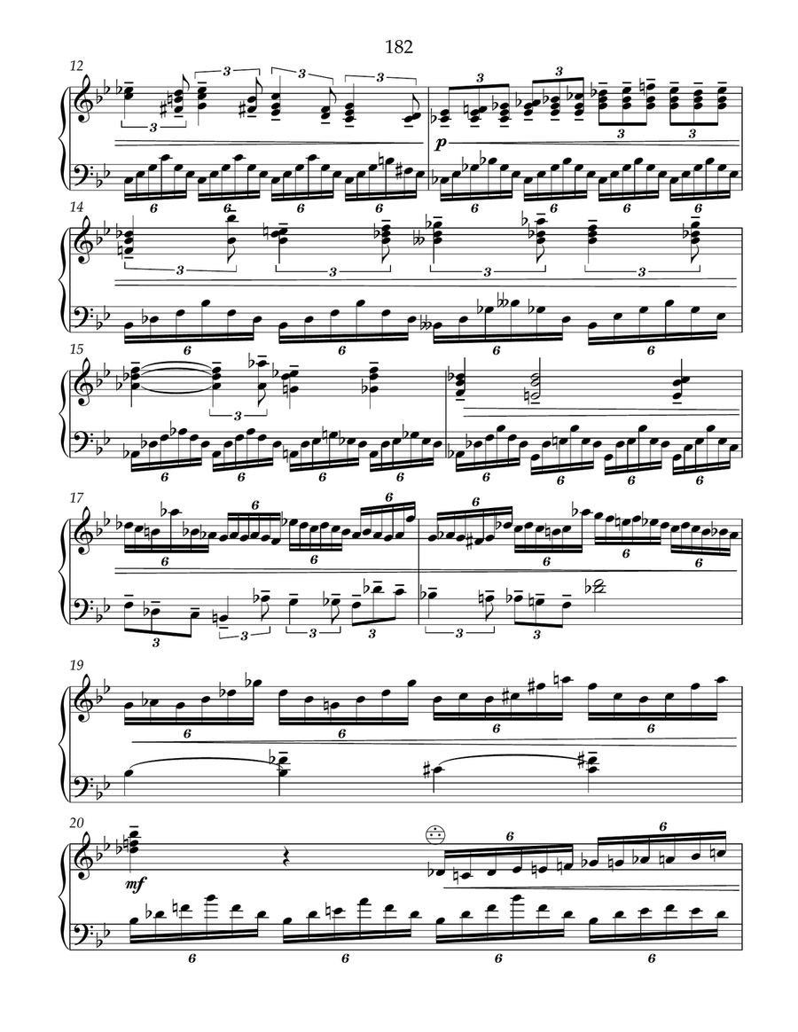 Etude-caprice #22 for free bass button accordion. Accordion scores gallery preview page 3