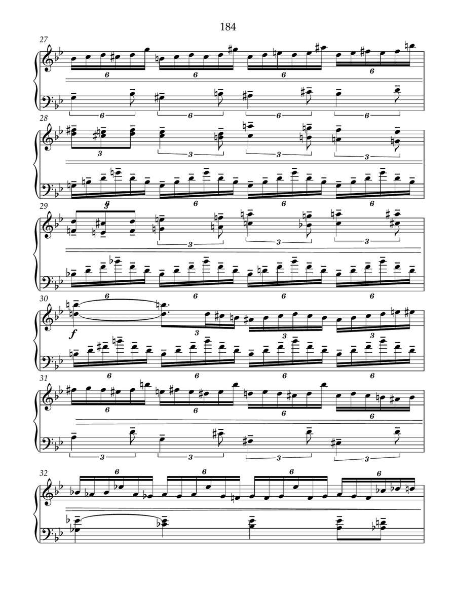 Etude-caprice #22 for free bass button accordion. Accordion scores gallery preview page 5