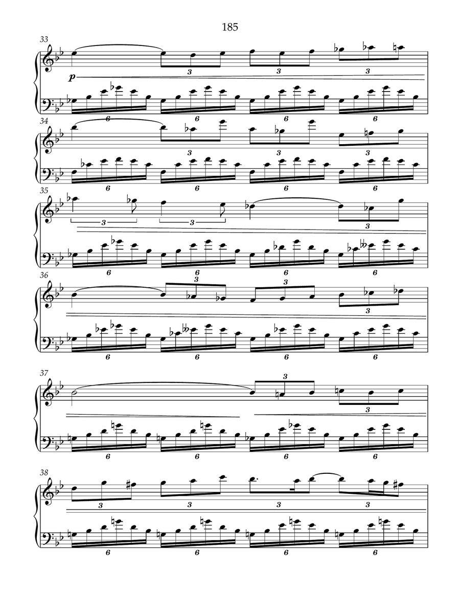 Etude-caprice #22 for free bass button accordion. Accordion scores gallery preview page 6