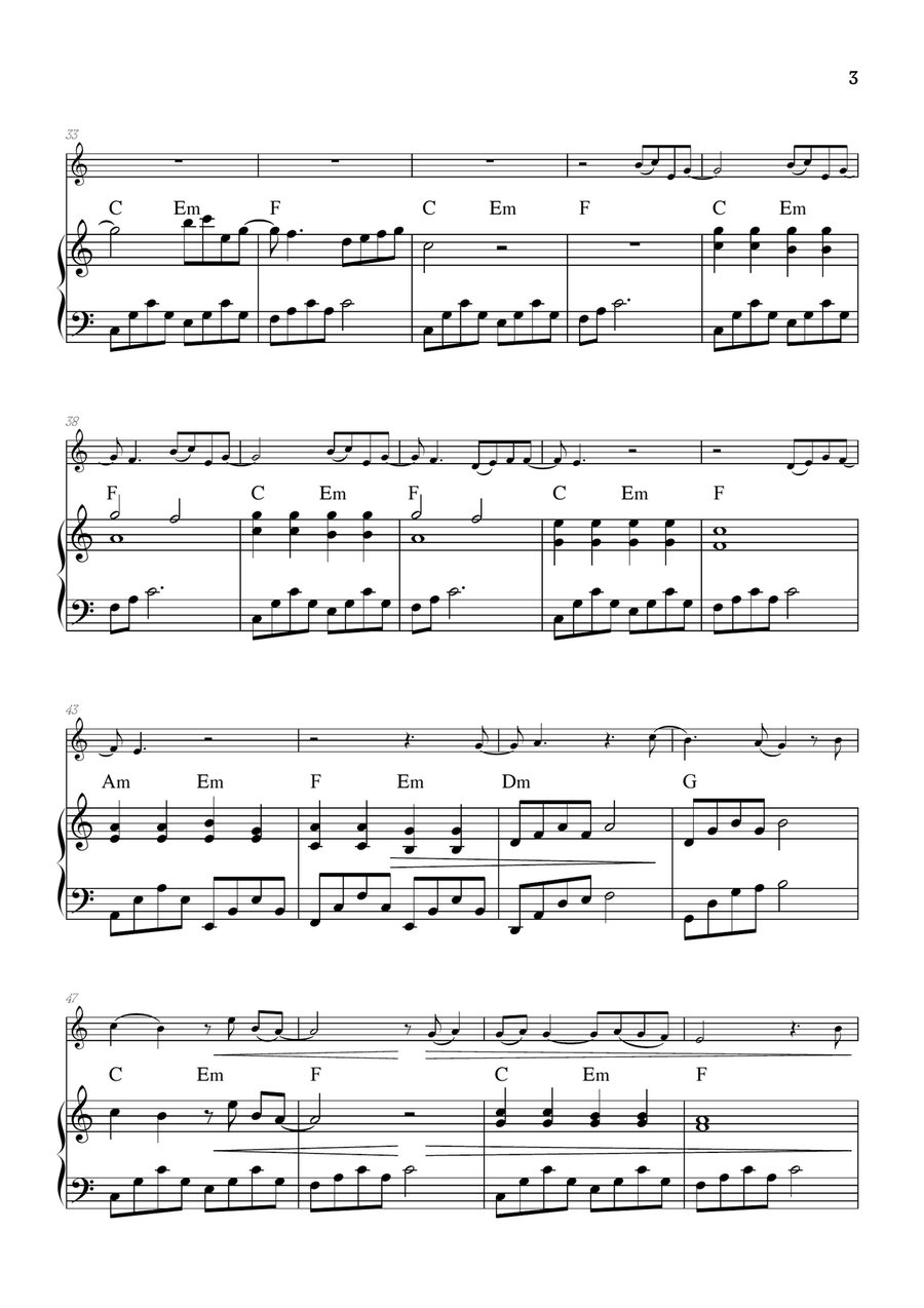 What Was I Made For? Violin Solo scores gallery preview page 3