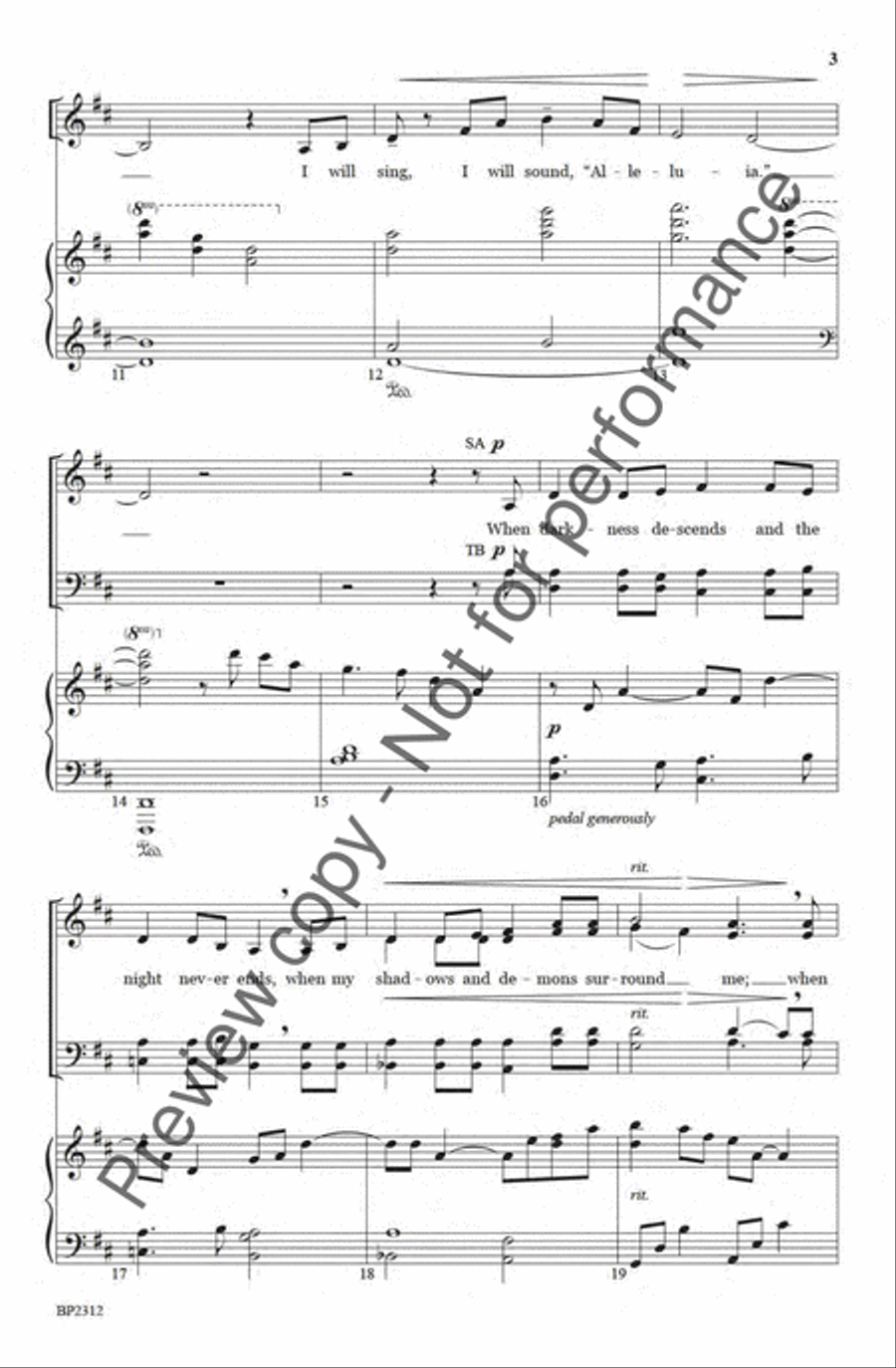 Still I Sing Alleluia Still I Sing Alleluia 4-Part scores gallery preview page 3