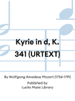 Kyrie in d, K. 341 (URTEXT) mini preview