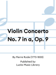 Violin Concerto No. 7 in a, Op. 9