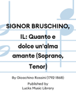 SIGNOR BRUSCHINO, IL: Quanto e dolce un'alma amante (Soprano, Tenor) mini preview