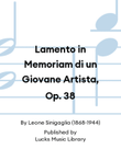 Lamento in Memoriam di un Giovane Artista, Op. 38
