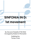 SINFONIA IN D: 1st movement