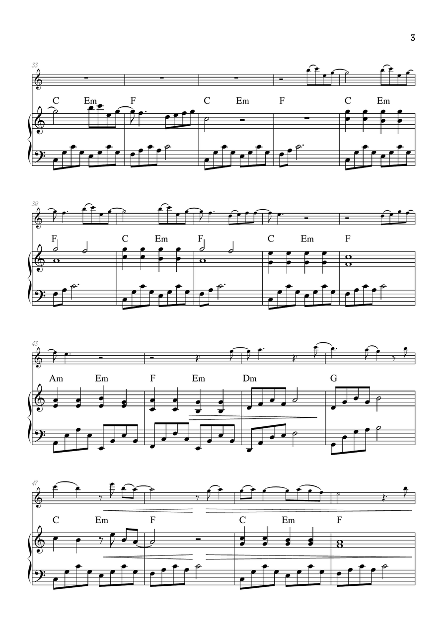 What Was I Made For? Piano scores gallery preview page 3
