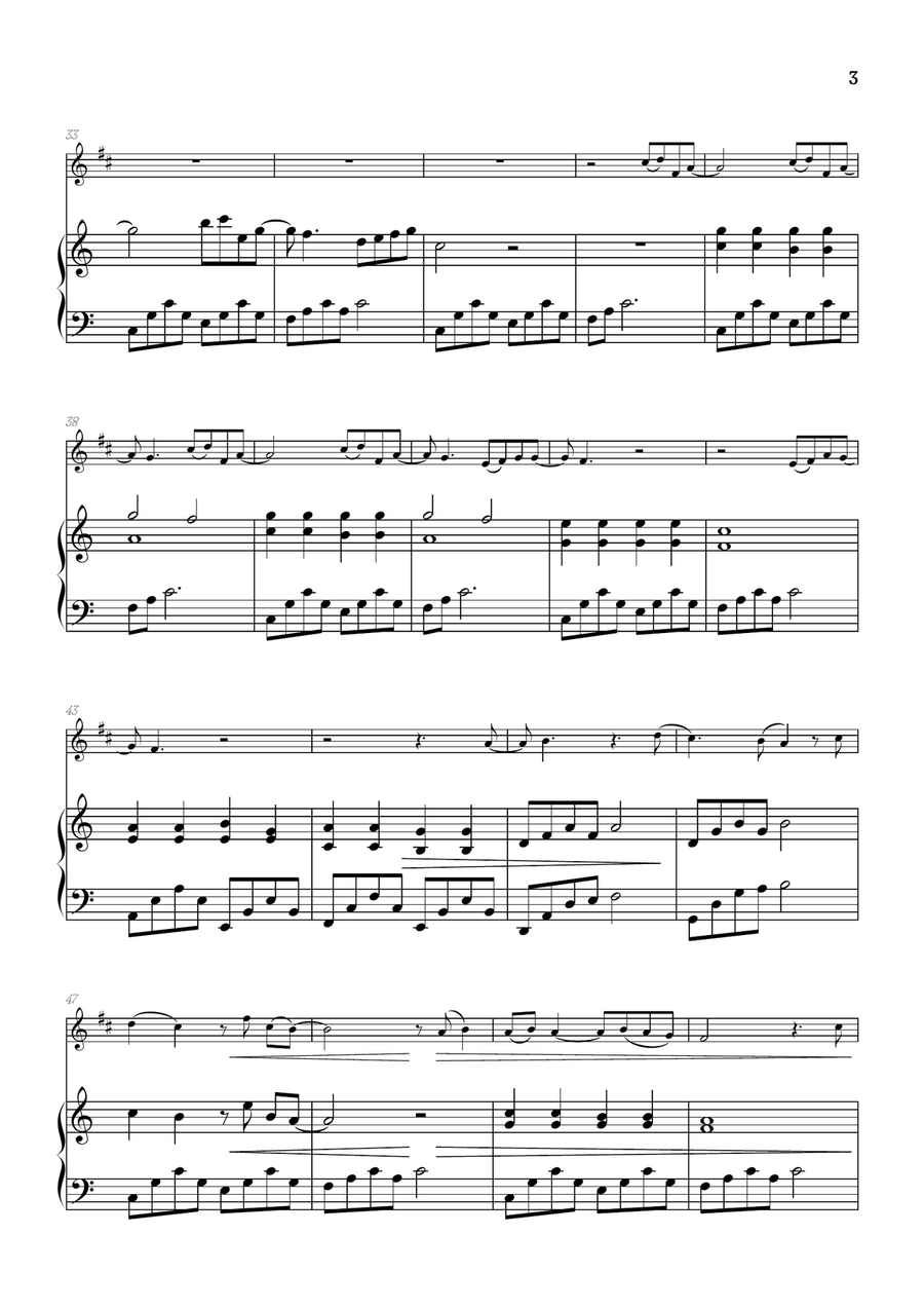 What Was I Made For? B-Flat Trumpet scores gallery preview page 3