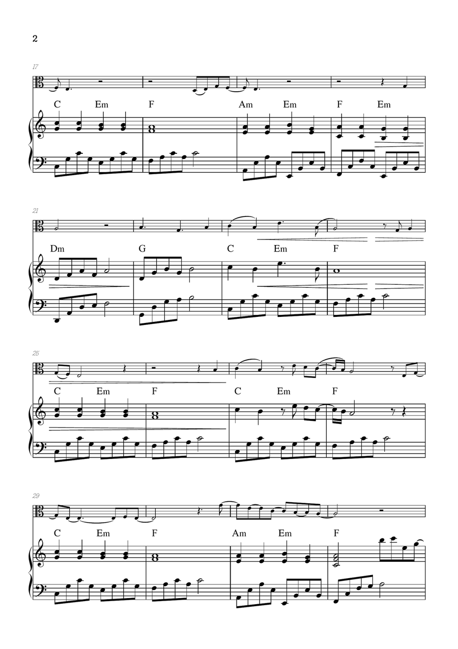 What Was I Made For? Viola scores gallery preview page 2