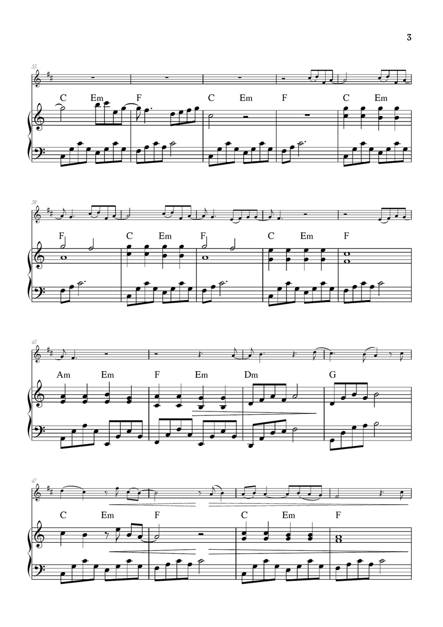 What Was I Made For? Clarinet Solo scores gallery preview page 3