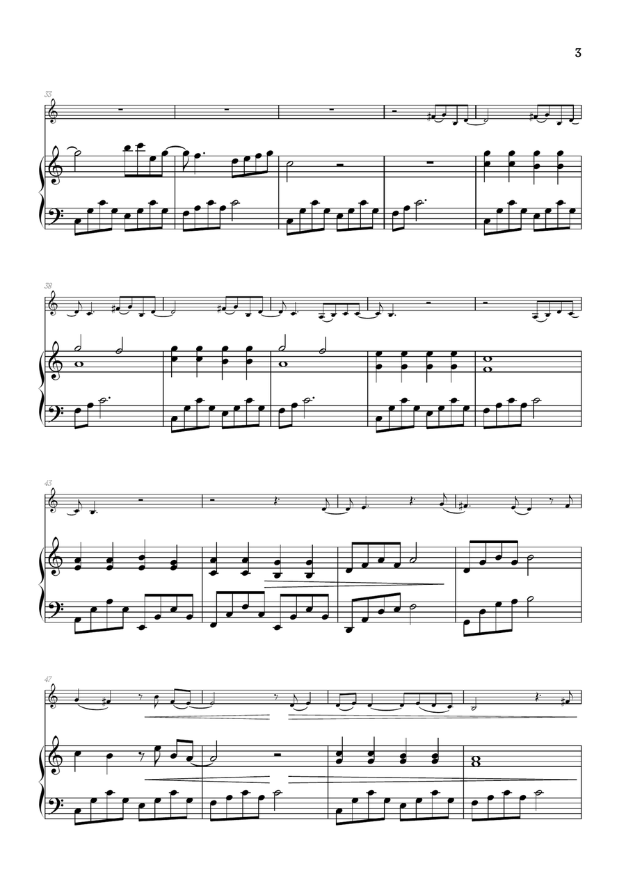 What Was I Made For? Piano scores gallery preview page 3