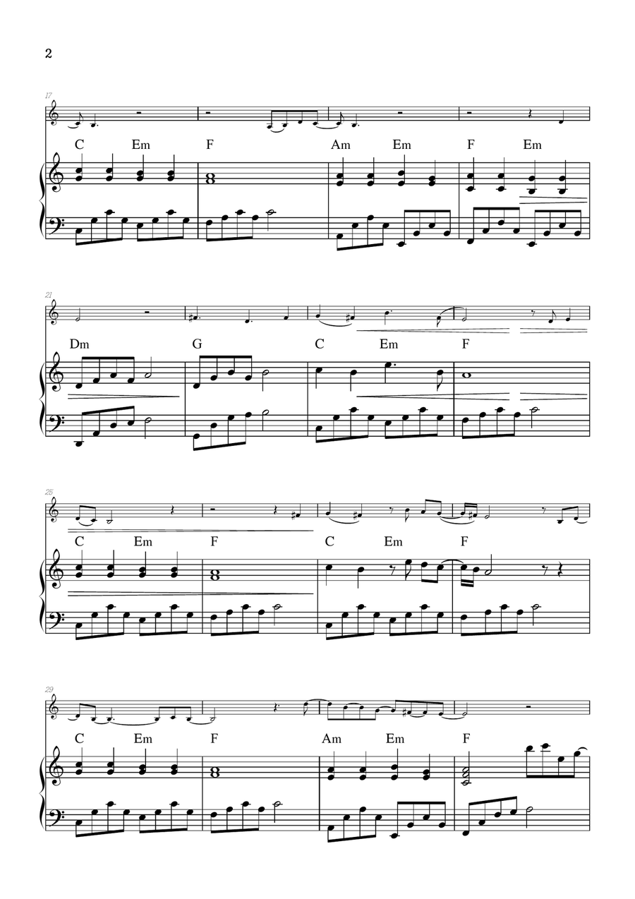 What Was I Made For? Piano scores gallery preview page 2