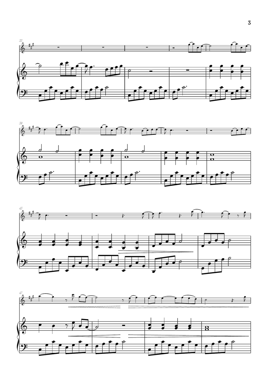 What Was I Made For? Alto Saxophone scores gallery preview page 3